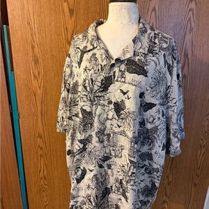 Tommy Bahama Disney Black and White Tropical Shirt